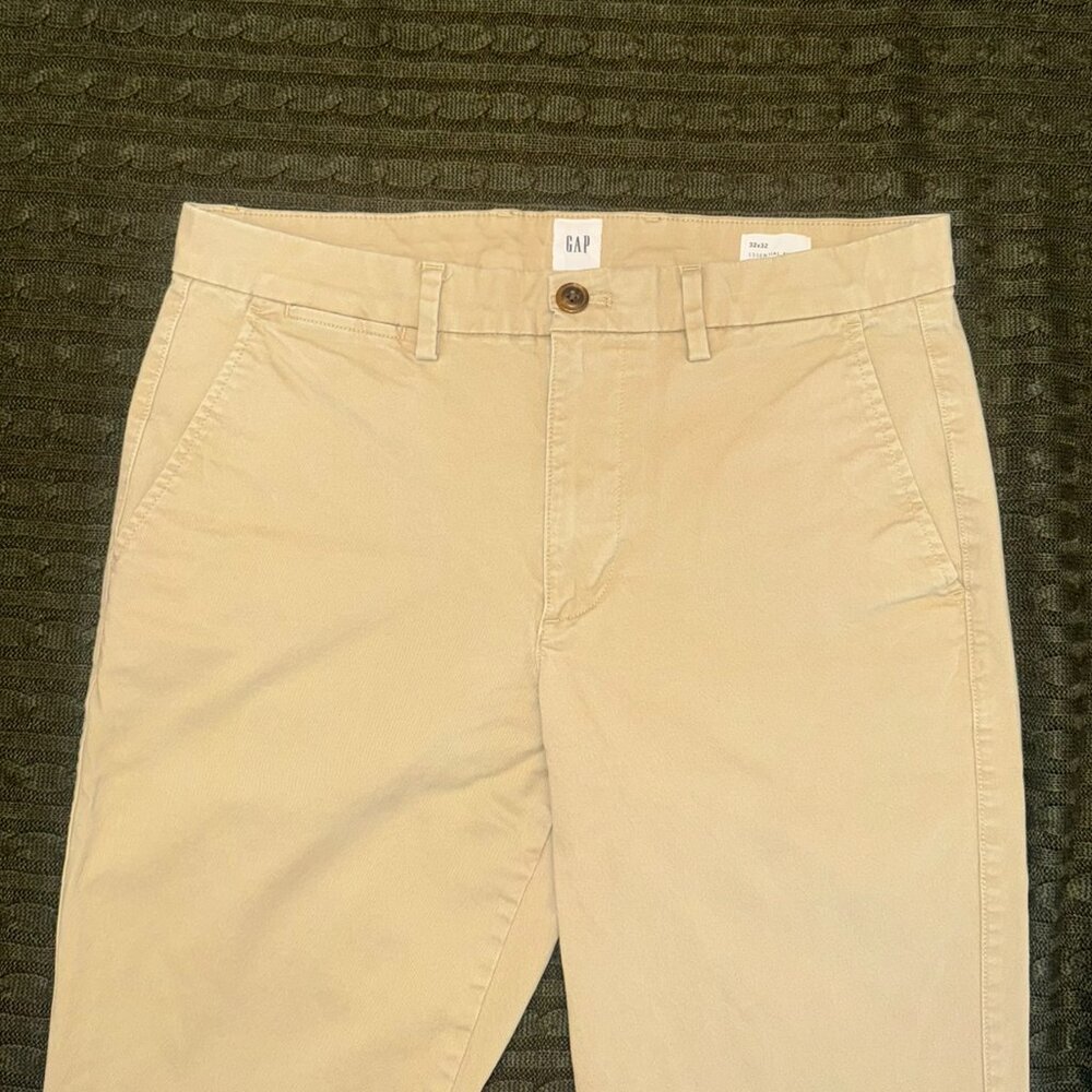 Khaki Flat Front Pants